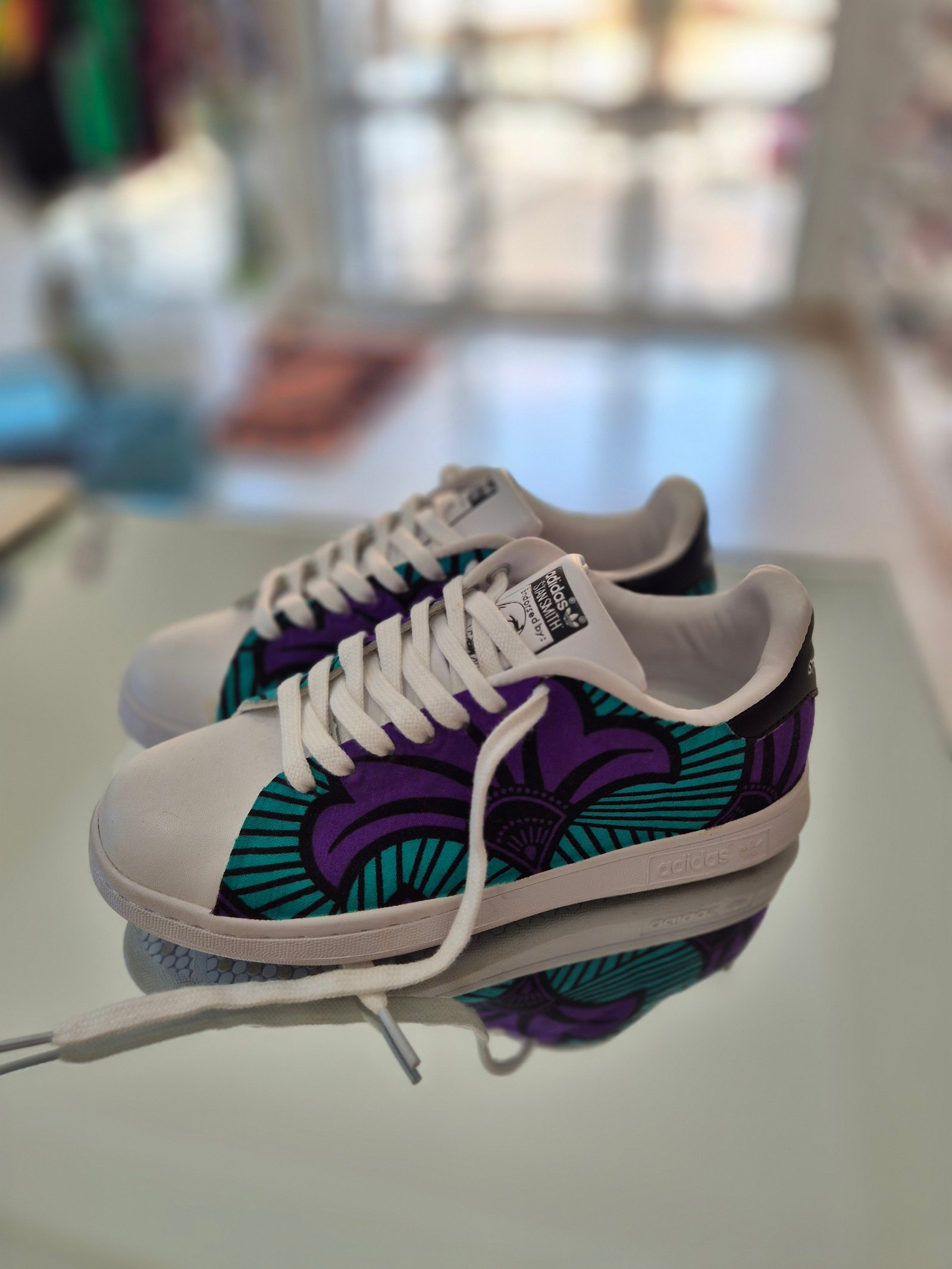 Stan smith fleur de mariage violet