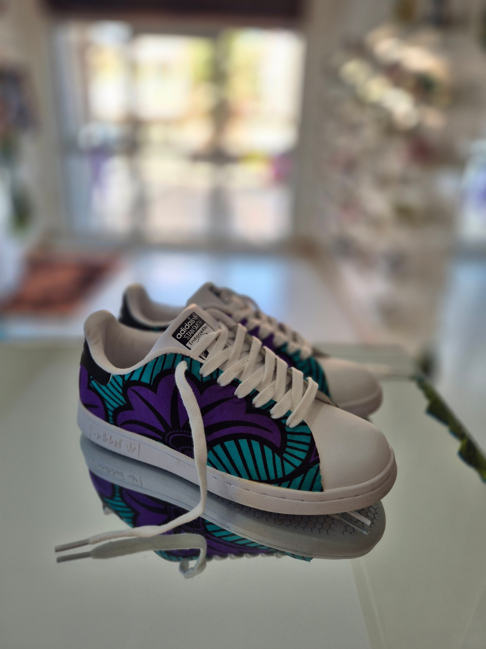 Stan smith fleur de mariage violet