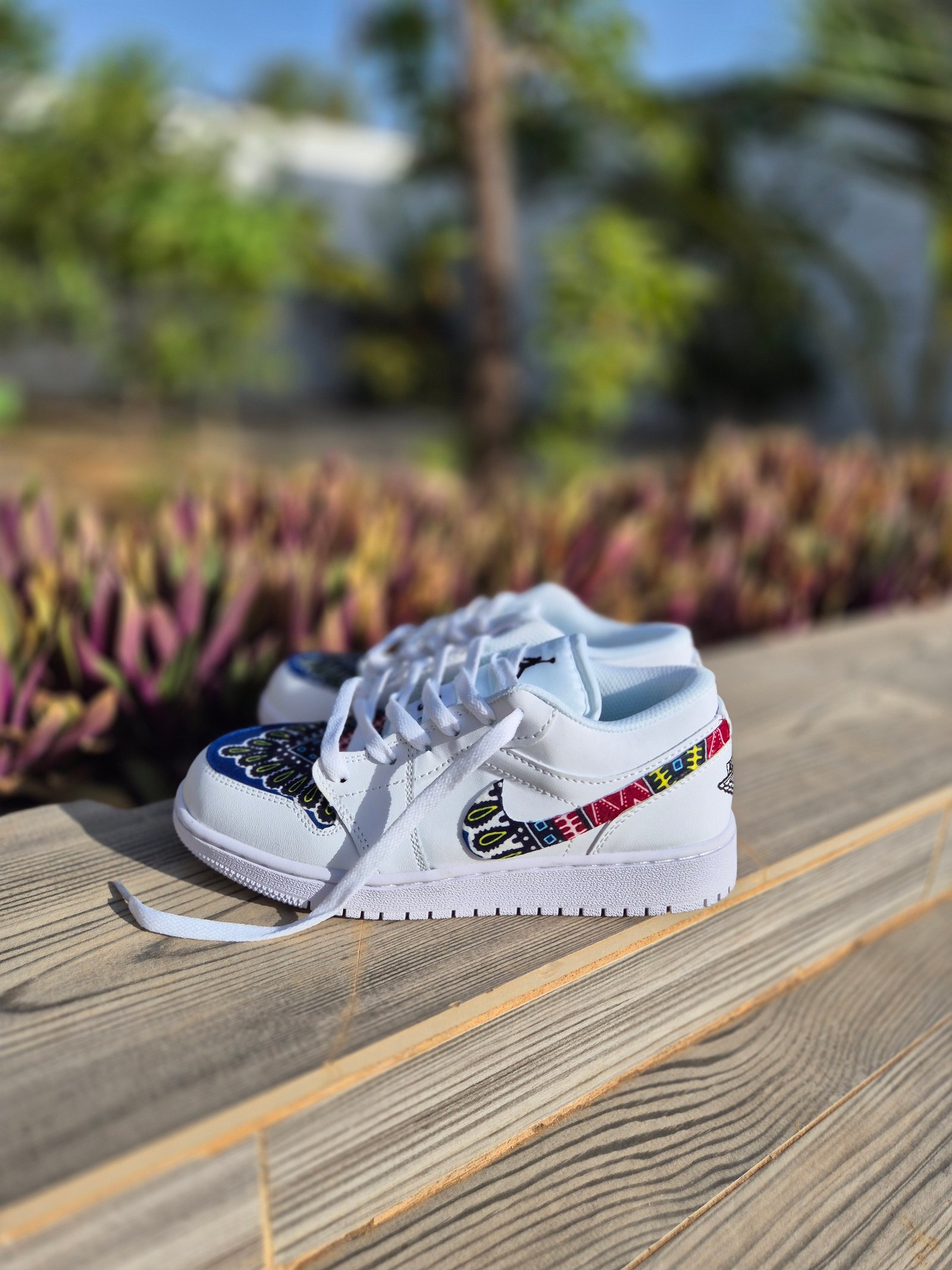 Air jordan 1Dashiki bleu bic