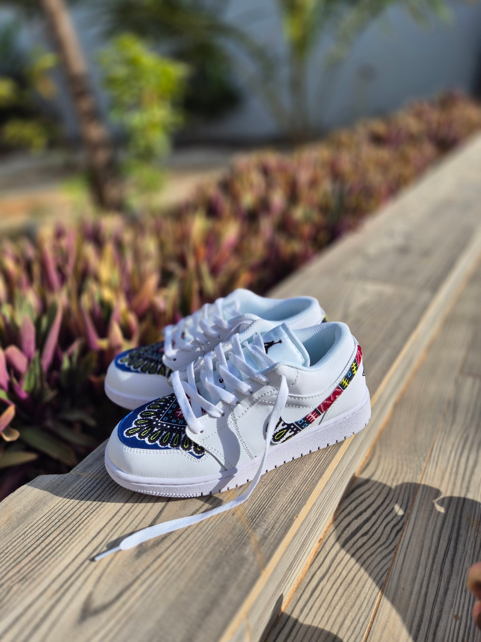 Air jordan 1Dashiki bleu bic