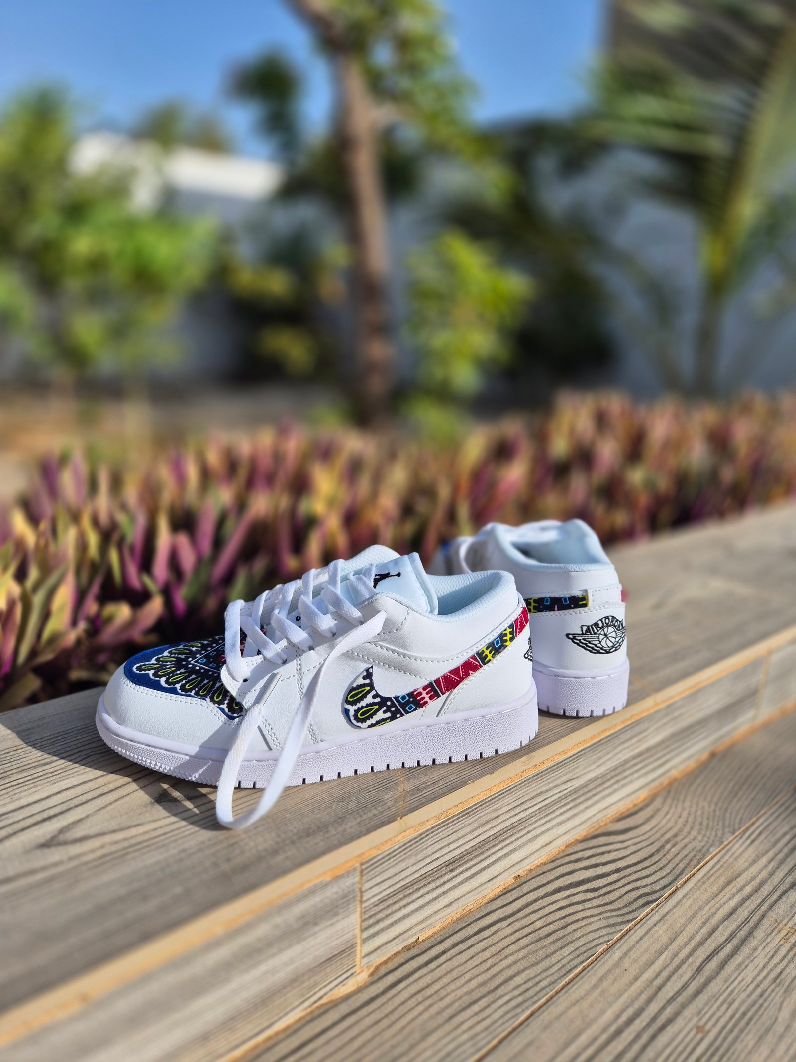 Air jordan 1Dashiki bleu bic