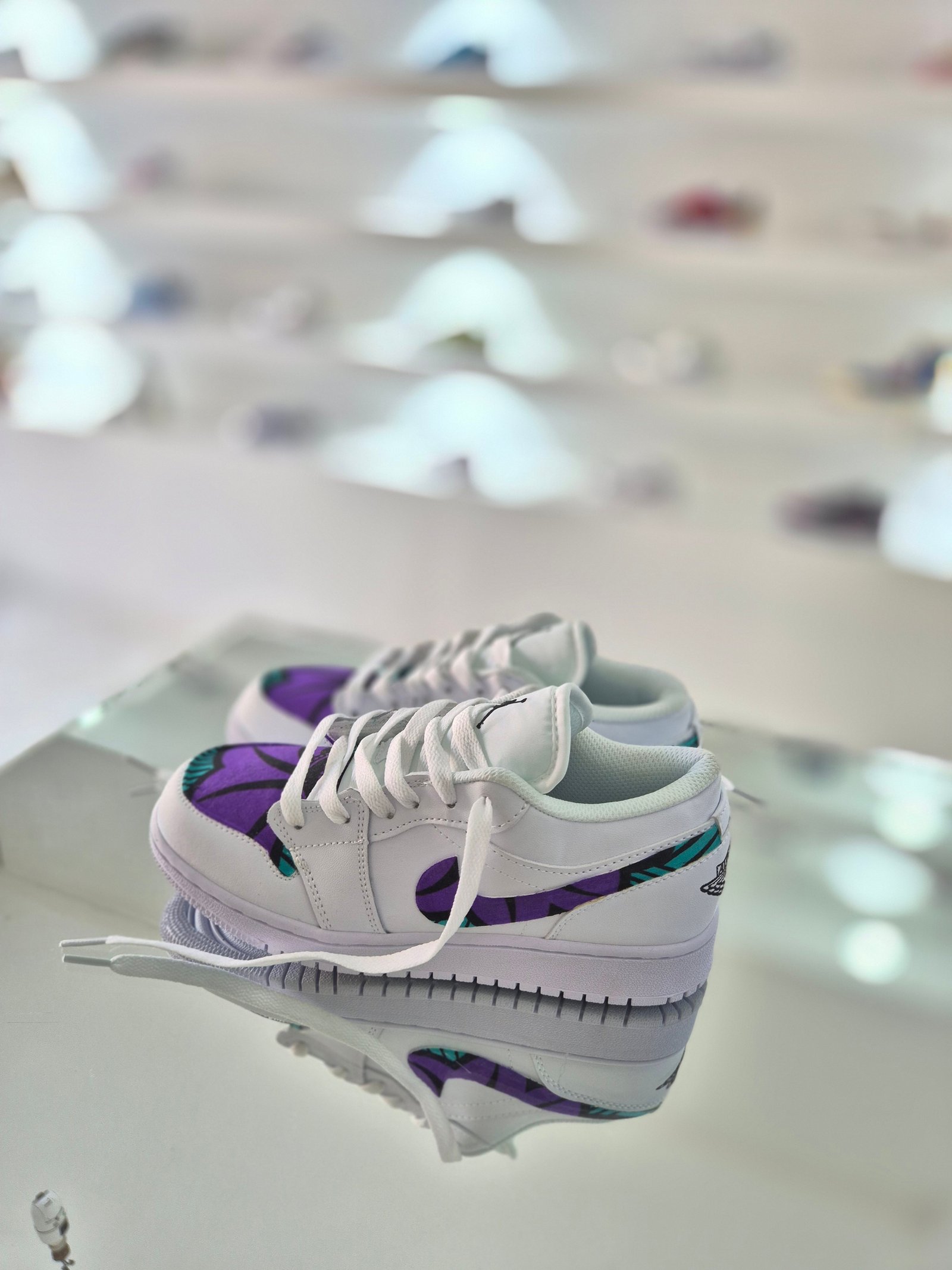 Nike air jordan1 fleur de mariage violet